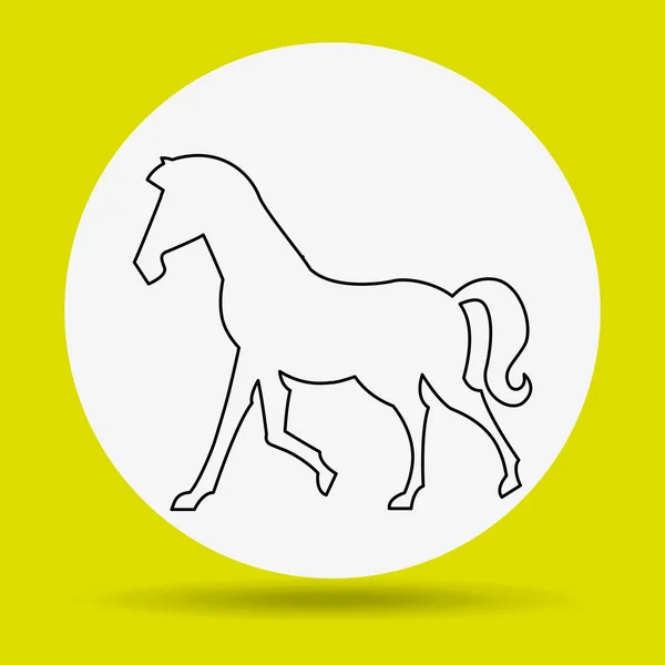 Conception de silhouette de cheval — Image vectorielle