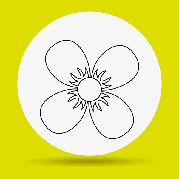 Çiçek süsleme tasarım — Stok Vektör