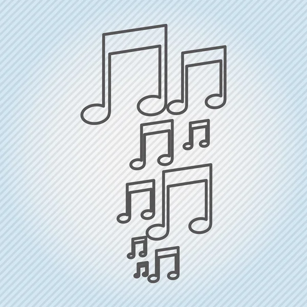 Icono musical diseño — Vector de stock