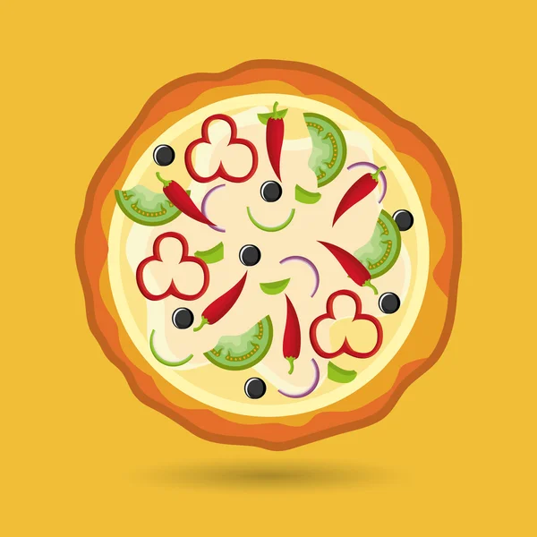 Delicioso diseño de pizza — Vector de stock