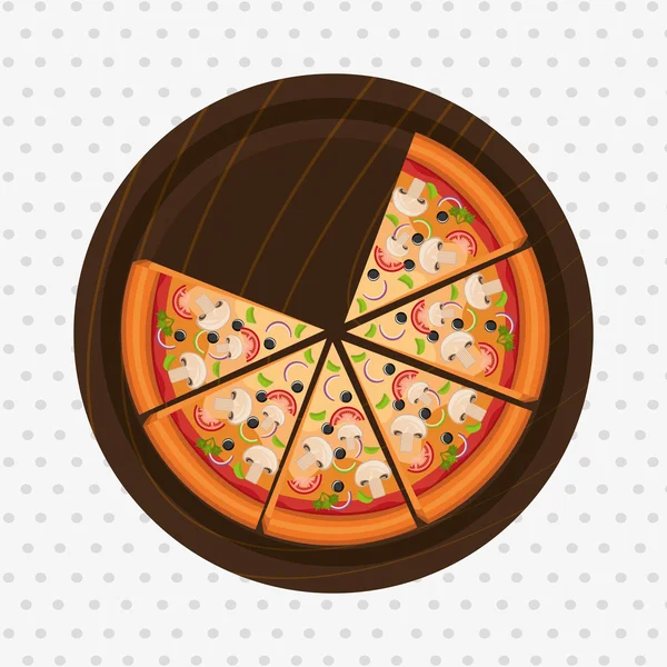 Läcker pizza design — Stock vektor