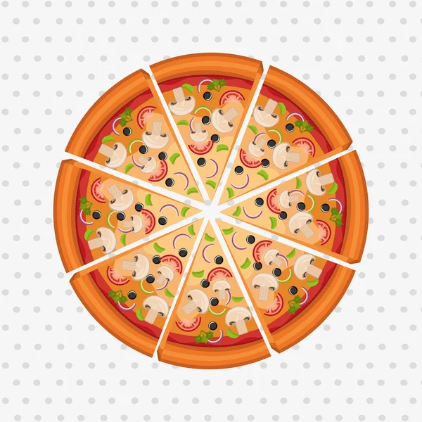 Läcker pizza design — Stock vektor