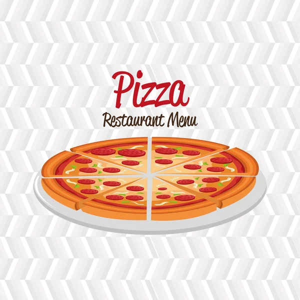 Delicioso design de pizza —  Vetores de Stock