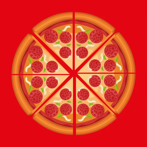 Läcker pizza design — Stock vektor