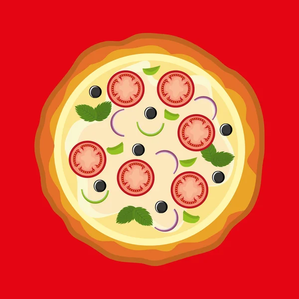 Délicieux design de pizza — Image vectorielle