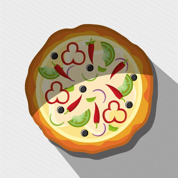 Delicioso design de pizza — Vetor de Stock