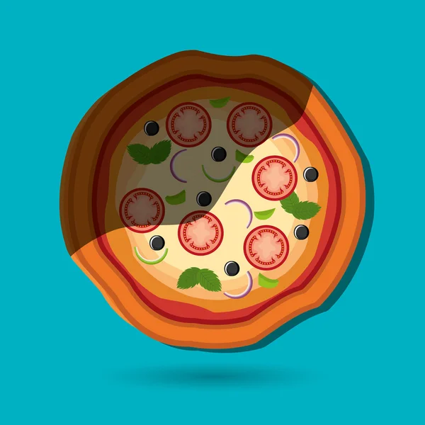 Delicioso diseño de pizza — Vector de stock