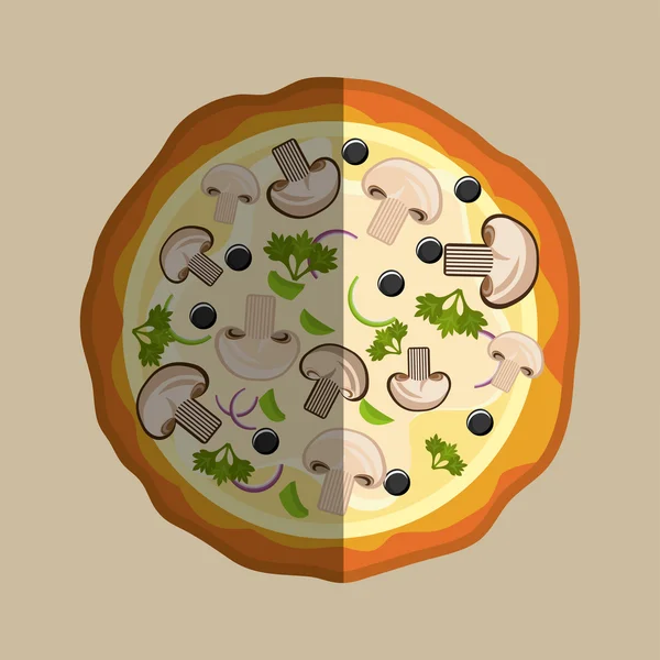 Pyszne pizza projekt — Wektor stockowy