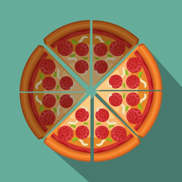 Läcker pizza design — Stock vektor