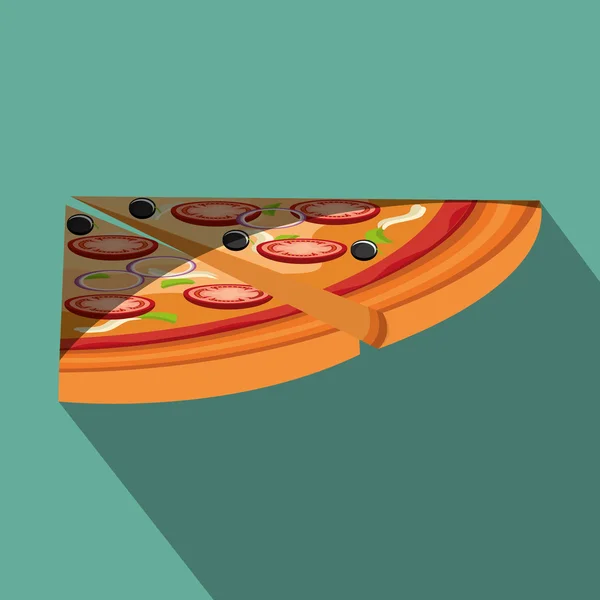 Delicious pizza design — Stock Vector