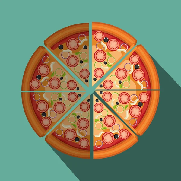 美味的比萨设计 — 图库矢量图片