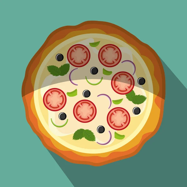 Läcker pizza design — Stock vektor