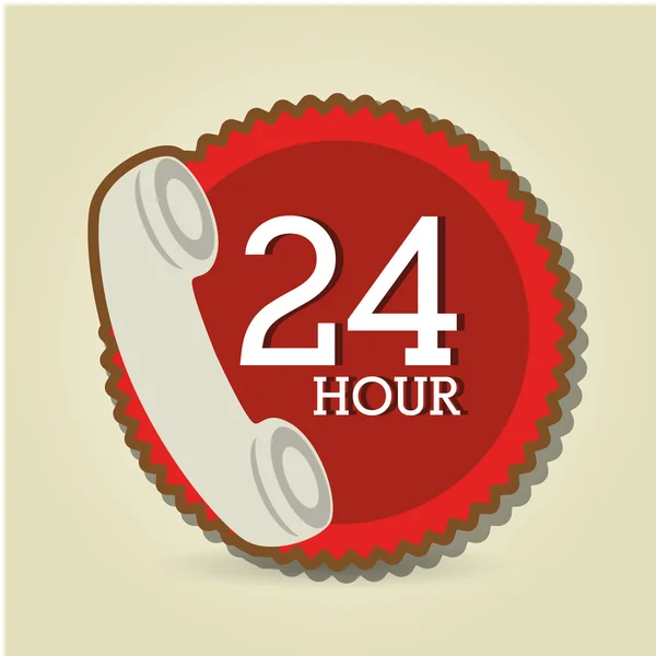 24 時間サービスの設計 — ストックベクタ