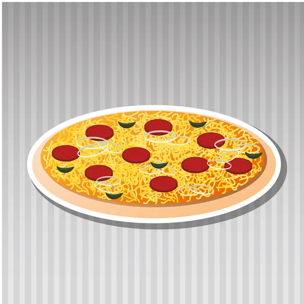 Delizioso design della pizza — Vettoriale Stock