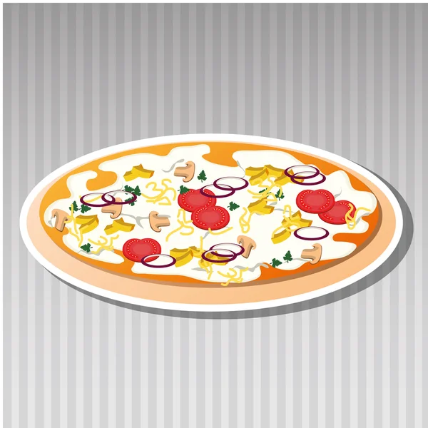 おいしいピザのデザイン — ストックベクタ