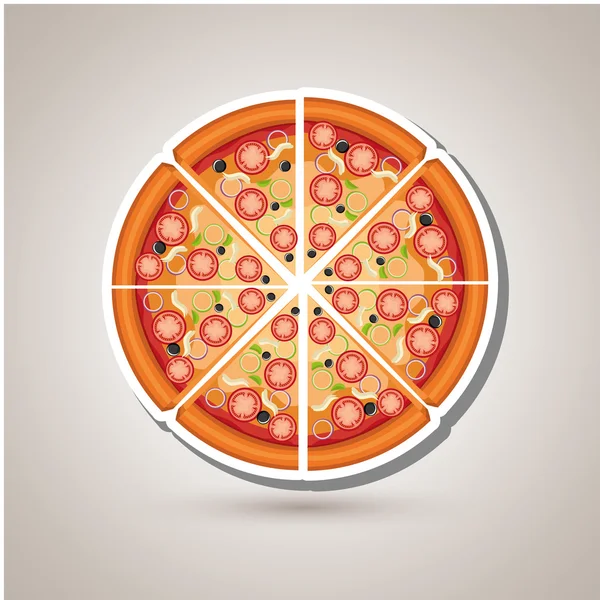 Heerlijke pizza ontwerp — Stockvector