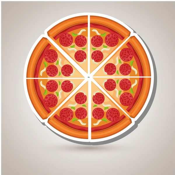Heerlijke pizza ontwerp — Stockvector
