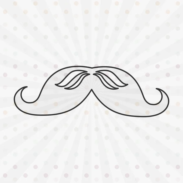 Conception icône moustache — Image vectorielle