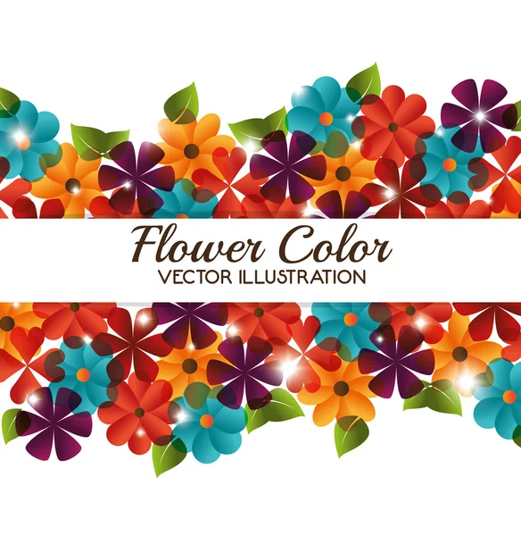 Flower color design — Stock Vector