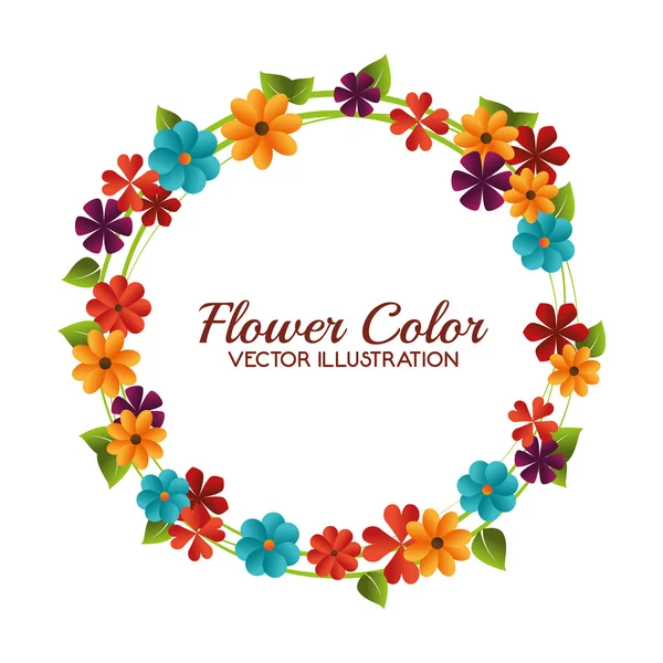 Flower color design — Stock Vector