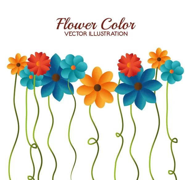 花の色のデザイン — ストックベクタ