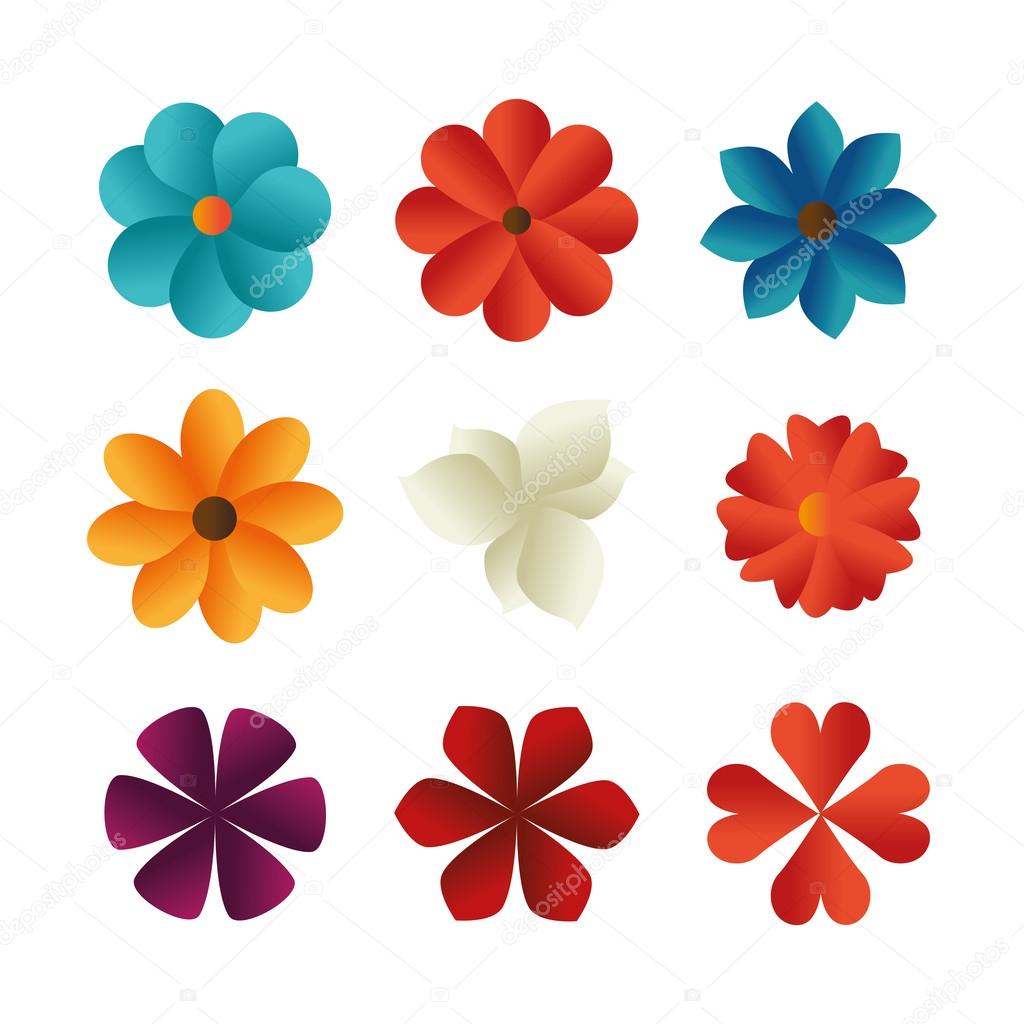 Disegno di colore del fiore — Vettoriale Stock