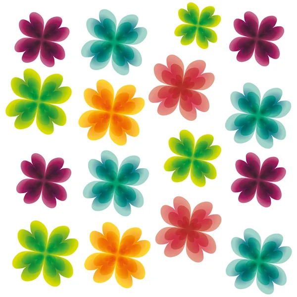 Diseño del color de flores — Vector de stock