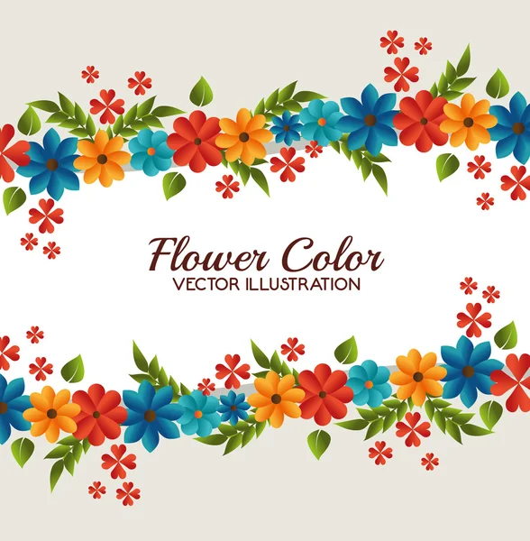 Flower color design — Stock Vector