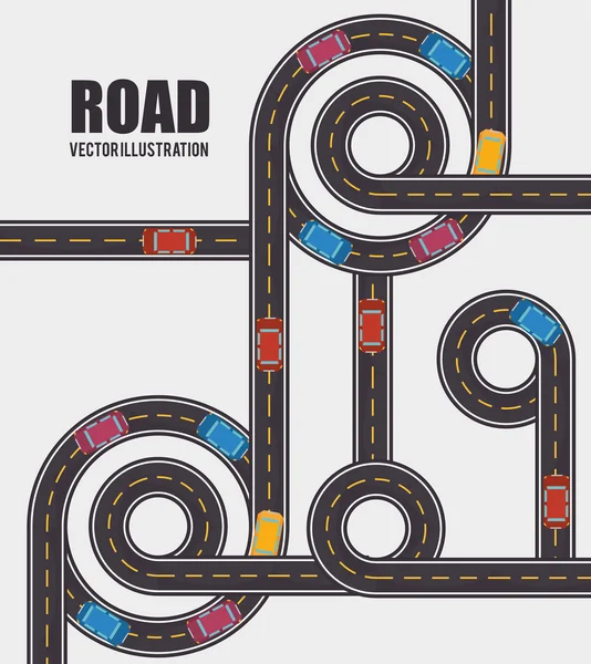Conception des routes et des voies — Image vectorielle