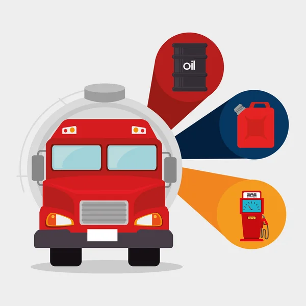 Projeto da indústria petrolífera — Vetor de Stock