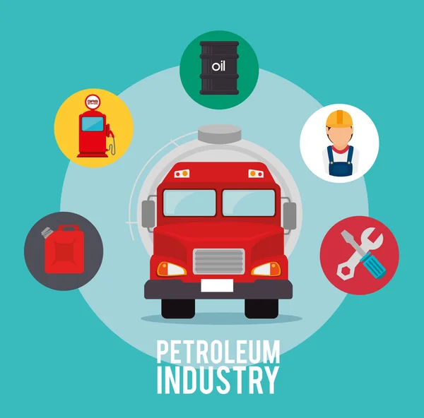 Projeto da indústria petrolífera —  Vetores de Stock