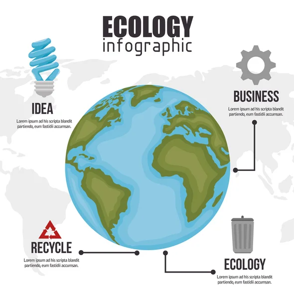 Conception de concept écologique — Image vectorielle