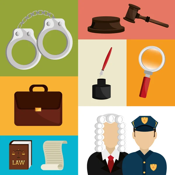 Law and order design — Stock Vector