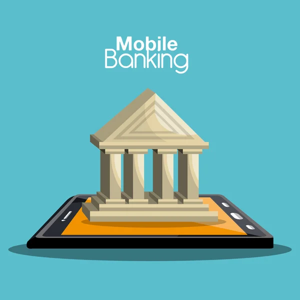 Conception de banque mobile — Image vectorielle