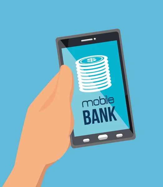Mobilní bankovnictví design — Stockový vektor