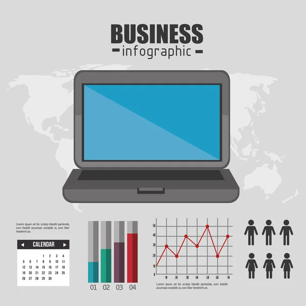 Wirtschaftsinfografik-Design — Stockvektor