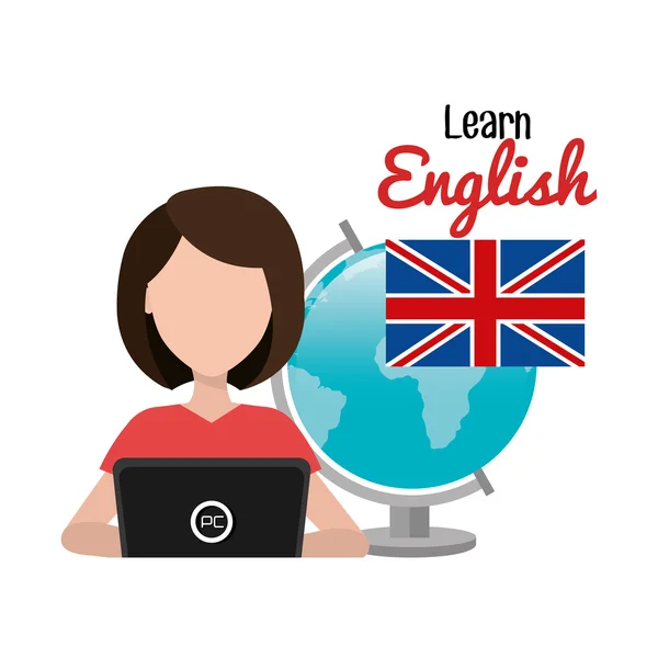 Apprendre le design anglais — Image vectorielle