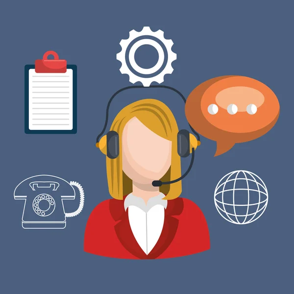 Call center ontwerp — Stockvector