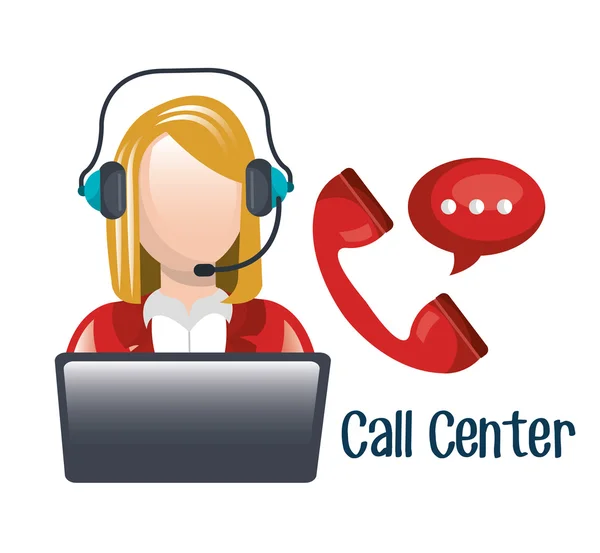 Call center design — Stock Vector