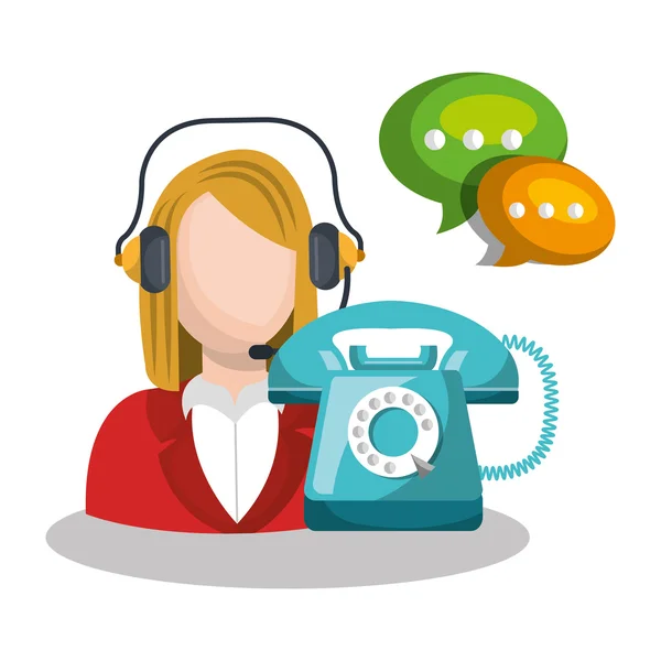 Call center ontwerp — Stockvector