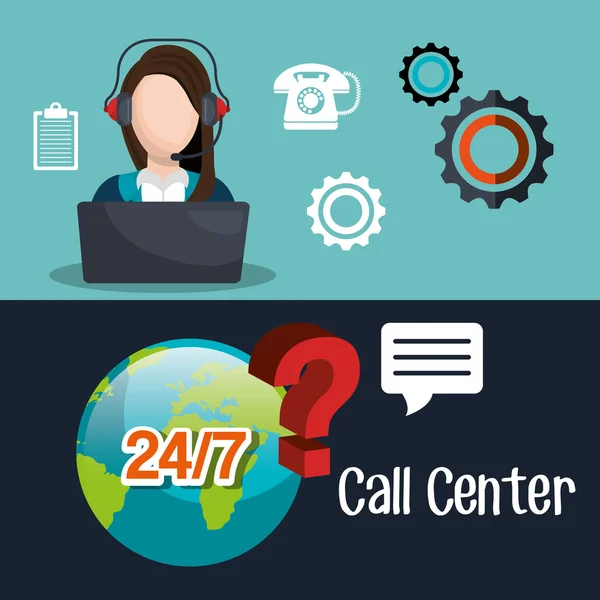 Call center design — Stock vektor