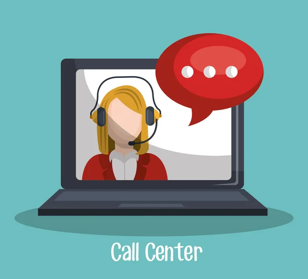 Call-Center-Design — Stockvektor