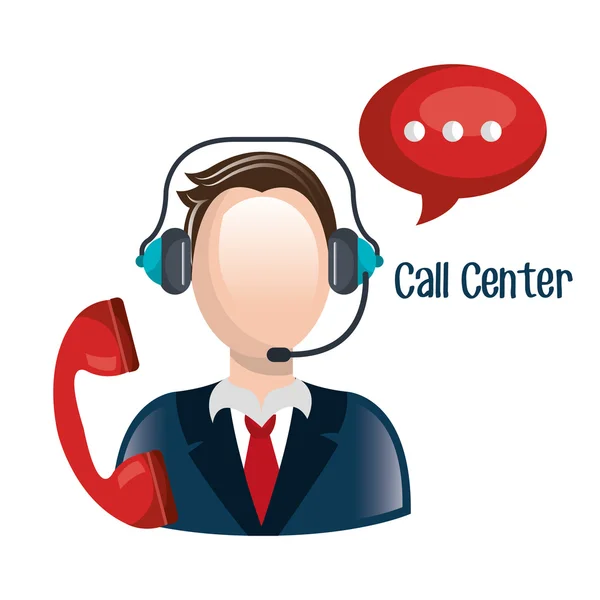 Call centrum designu — Stockový vektor