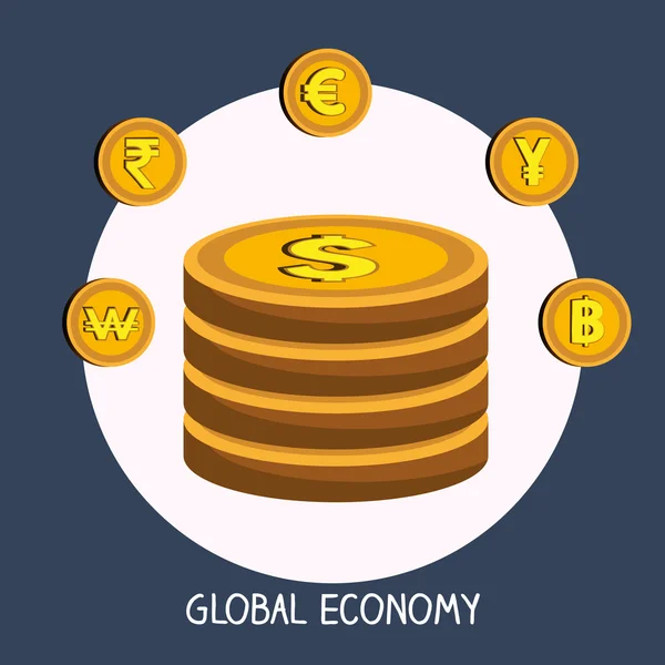 Diseño de economía global — Vector de stock