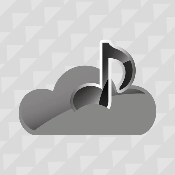 Icône sonore musicale design — Image vectorielle
