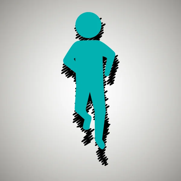 Conception avatar coureur — Image vectorielle