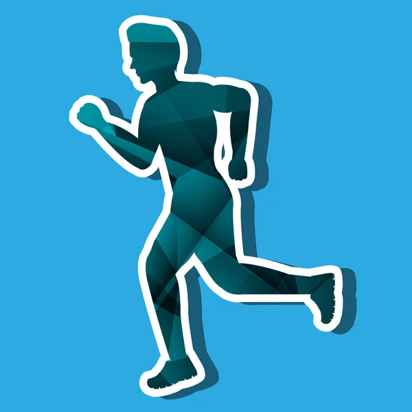 Běžec avatar designu — Stockový vektor
