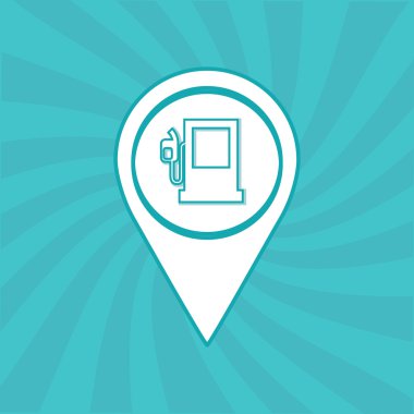 GPS hizmeti simgesi tasarım 