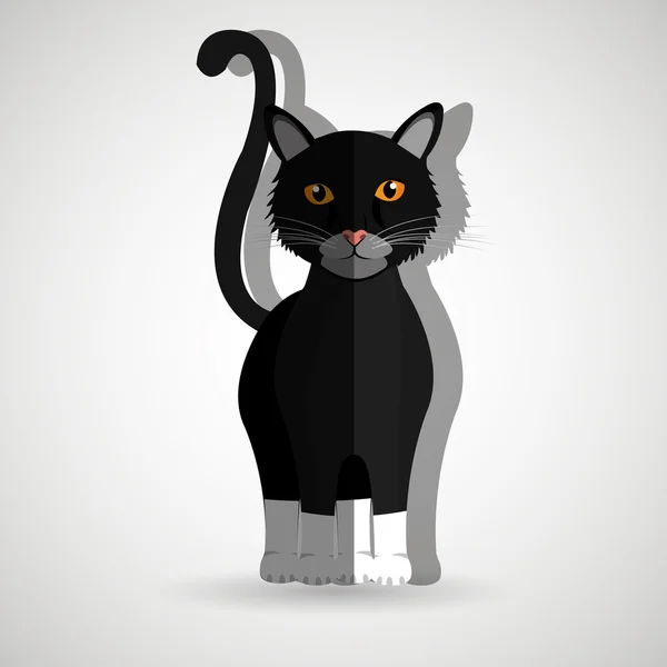 Design de gato bonito — Vetor de Stock