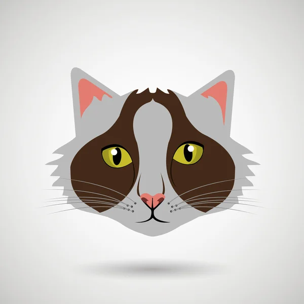 Lindo gato diseño — Vector de stock